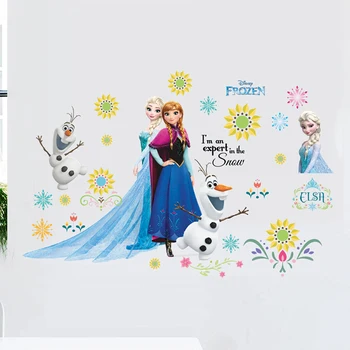 Crtani Disney Elsa Ana Princeza Olaf Zidne Naljepnice Za Dječje Sobe Home Dekor Diy Djevojke Naljepnice Anime Freska Jogurt Plakat Filma