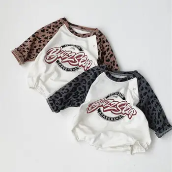 Jesen Dječji body leopard print dugi rukav jednodijelni beba dječak kombinezon odjeća girl odjeća 0-24 m