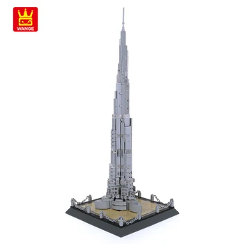 Gradivni blokovi napredni model grad linija horizonta arhitektura serije Dubai orijentir Burj Khalifa tower DIY igračke za djecu poklon
