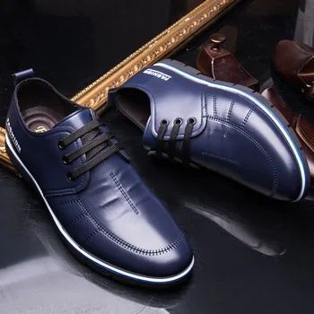 Brand Muške cipele Engleska trend i Casual cipele za odmor kožne cipele prozračna za muške cipele natikače gospodo apartmani