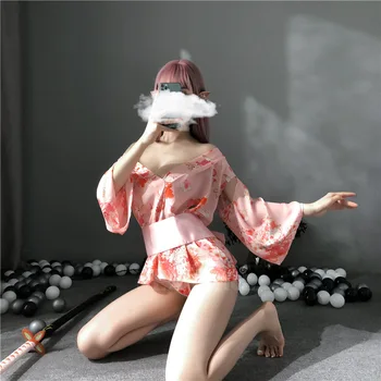 Sakura Djevojka Kimono Haljina Japanski Stil Юката Ogrtač Žene Cvjetni Print Хаори Japan Uniforma Cosplay Kostim Stranke Kratki Haljina