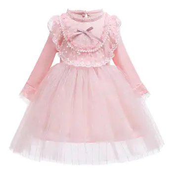 Girls Dress Christmas Kids Clothes Long Sleeve Lace Princess Dresses For Girls Wedding Party Dress vestidos Odjeca 8 9 10 Year