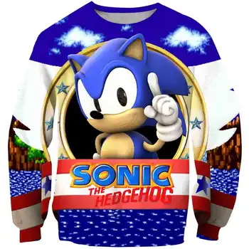 Moda 3D Sonic the Jež tiskanih dječaci djevojčice pulover majica djeca svakodnevni crtani dugi rukav majica top
