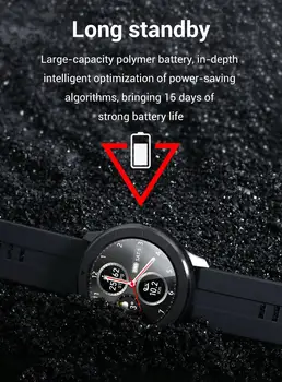 Pametni satovi muški otkucaja srca monitor krvnog tlaka Sport IP68 Vodootporan, zaslon osjetljiv na kontrolu Smartwatch za Android i IOS