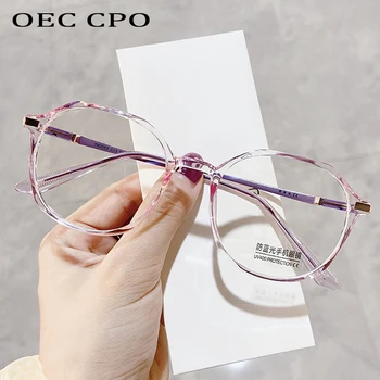 OEC CPO Anti-blue Okrugli rimless za naočale, optički žene prozirne sunčane naočale muški retro rafting računalne rimless za naočale O877