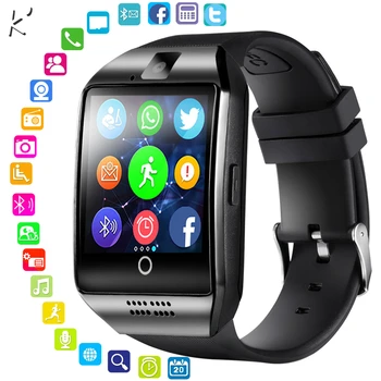 K ' Bluetooth Smart Watch Men P18 sa zaslonom osjetljivim na dodir velika baterija podržava TF Sim kartice kamere za Android telefona Smartwatch PK DZ09