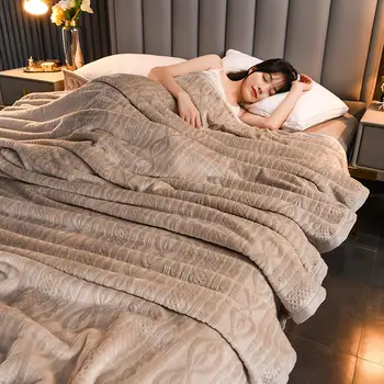 Bonenjoy Queen Size фланелевое Deka za djecu jednobojnu debeli pokrivač za mjesta zimske deke King Size odrasli cobertores de cama