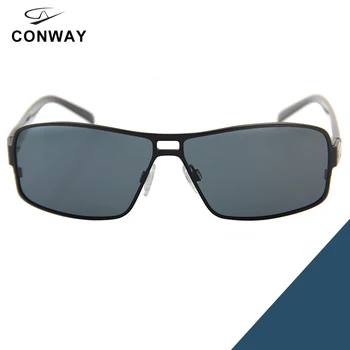 Conway muške sunčane naočale polarizirane UV zaštita sunčane naočale od nehrđajućeg čelika vožnje naočale za muškarce pravokutni pilot stil