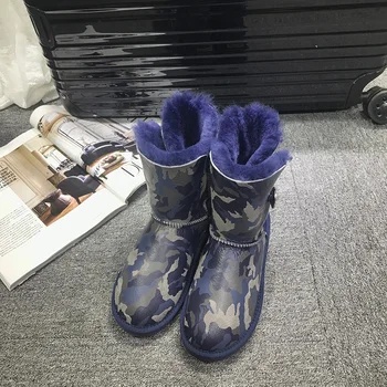 XDXUGG topla rasprodaja cipele Ženske čizme Leopard Slip-On meke lijepe žene snijeg cijele čarapa stana sa zimskim krznom čizme do sredine telad