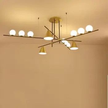 Nordic simple modern living room viseće svjetiljke restoran lampa lanac trgovina odjeće red creative lamps