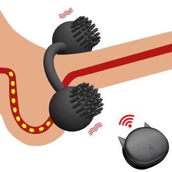 10 frekvencija daljinskog upravljača vibracioni penis prsten seks-igračke za parove klitoris stimulans silikonska četka za stimulirajući prstenovi slavine