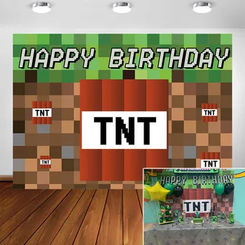 Rođendan slike pozadine TNT Dinamit piksela video foto štand pozadina rođendan dekoracija banner