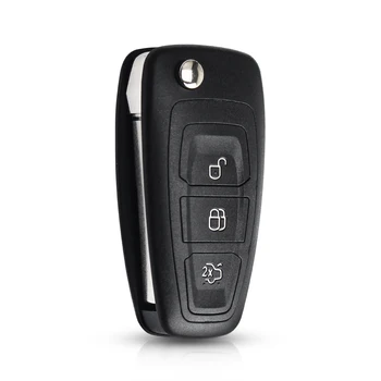 Dandkey 10шт 3 tipke flip sklopivi auto Remote Key Shell za Ford Focus, Fiesta 3 Connect Mondeo C Max Smart Key Cover Case Fob