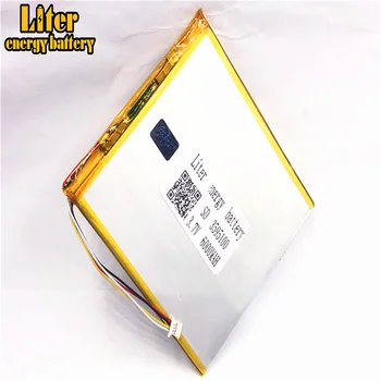 Povežite 1.0-4P PC 3.7 V 3595100 6000 mah punjiva litij-polimer baterija LiPo solar li ion s PCM