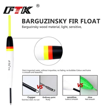 FTK Barguzinsky Fir Light On The Dark 5 kom./lot ribolov plovkom dužina 15,5-17 cm težina plovka 2 G-5 g mješoviti boja za lov šarana