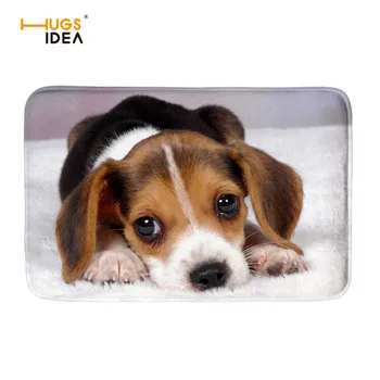HUGSIDEA Beagleovi 3D ispis Catpets kreativni životinja flanel tepih i tepisi za dnevni boravak non-slip kadom kuhinja tepih tepisi