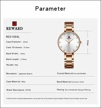 REWARD Fashion Woman Watch 2020 Rose Gold Ledeni Out Watches for Women Kvarcni ručni satovi Luksuzni Top Brand Clock relogio feminino