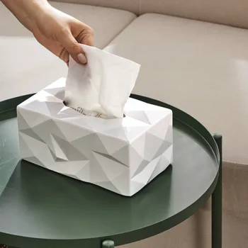 Nordic Minimalist Tissue Box moderan dizajn restoran Creative Tissue Box Office identitet Servilletero Home Storage EB50ZJ