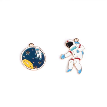 MRHUANG 10 kom./lot planet svemir astronaut emajl privjesci privjesak narukvice nakit traži DIY zanat više Mode