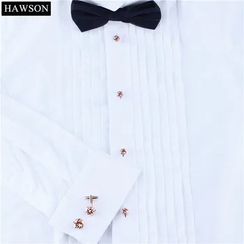 HAWSON Muške Twist Cufflink Stud Set smoking košulja nakit rose gold boja pljuska lLinks gumb za muški vjenčanica