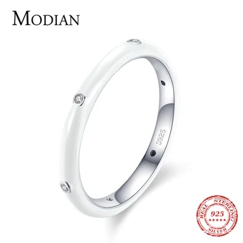 Modian 925 sterling srebra 4 boje cakline prst prsten za žene i muškarce romantične parove vjenčanje prstenovi angažman prstenje nakit