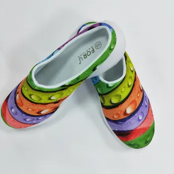 FORUDESIGNS Ženske sandale Ženske ljetni zrak mreže Slip-on papuče prozračna običaj sliku ili logo