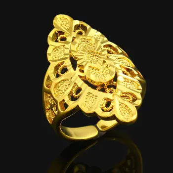 Promjenjiva veličina prstena zlatne boje Žene svadbeni nakit podesive veličine prst prsten Indija/etiopska/Afrika/nigerijski/Kenija