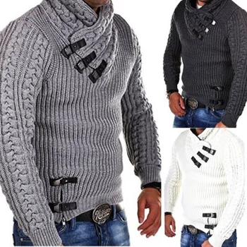 ЛОВЗОН водолазка muški džemper dugih rukava pleteni puloveri Jesen Zima meke tople glavne muške veste vanjska odjeća