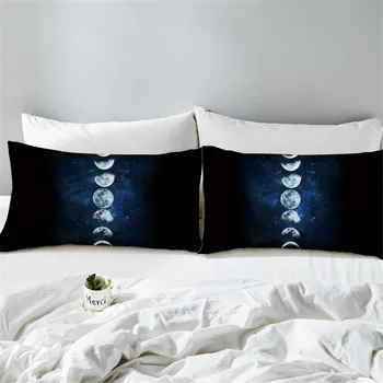 BeddingOutlet Mjesec pomrčina promjena jastučnicu Galaxy tiskanih jastučnicu 3D krajolik posteljinu i jastučnicu luksuz 50x75 50x90 cm