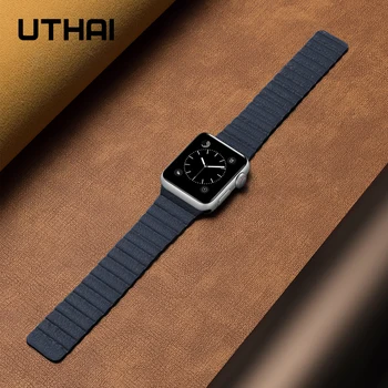 UTAJ B13 Kožni remen s petljom za apple watch band 44 mm 40 mm za iWatch series se 6 5 4 uzicom 42 mm 38 mm za iWatch3 2 1