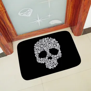 40*60 cm Halloween dekor šarene tepihe lubanje tepih tepisi mekani flanel противоскользящая ulazna unutarnja vrata kuhinja prostirke za kupatilo
