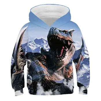 2020 majice dugih rukava odjeća djeca dječaci djevojčice odjeća ispis životinja dinosaur moda jesen zima topla majica rasprodaja