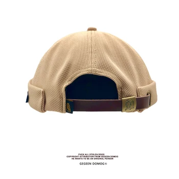 2020 Vintage Dome Hat Skullcap Male Women Hoodie Outdoor Cotton Beanies Adjustable French Brimless Hip Hop Hat Docker Mornar Cap