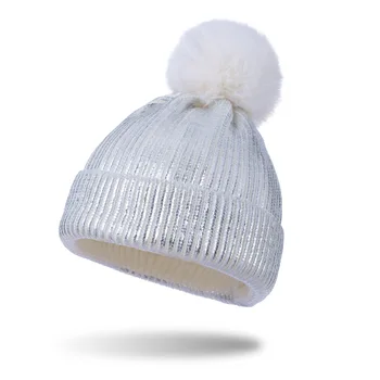 Zima toplo krzno бронзируя savršen roditelj-dijete mornarska kapa zimska vunena lopta вязаная kapa dame pulover šešir