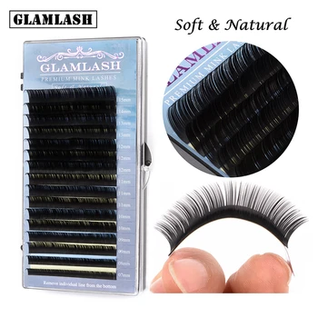 GLAMLASH Premium 16rows 7~15mm mix soft Nadzemni trepavice prirodne trepavice umjetne kuna pojedinačne trepavica make-up cilios