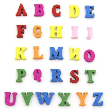 100 kom. / lot DIY obrt dječje igračke slagalice edukativne drvene abeceda igračke Scrabble pisma šarene ukrasne skup slova
