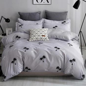 Geometrijski prugasta crtani deka setovi posteljinu 3/4 kom poliester obloge kreveta deka krevetu jastučnice poklopac skup