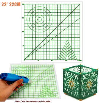 Predložak 3D ispis koristan multi-dio plastični dizajn tepih za 3D ispis ručka osnovne umjetničke potrepštine predložak za crtanje i alat za poklon