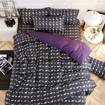 Jeftini svemira se postavlja posteljinu deka ručnici, jastučnice kit 3/4 kom luksuzna krevetu domaće tekstilne Queen King Bed Set