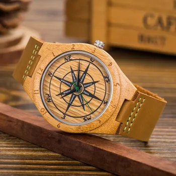 Jedinstvena karta svijeta sat za poklon moda drveni ručni sat sa prirodnim drvenim bambusa satima gospodo jeftini kvalitetne drvene sat