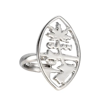 Ethlyn Guam ogrlice, naušnice, prstenje nakit kompleti za žene i muškarce boja bijelog zlata Mikronezija Guam etnička stranka dar S183