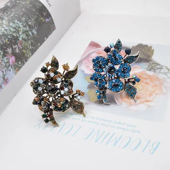 Cindy Xiang gorski kristal cvijet broš za Womenlarge elegantna biljka Pin vintage nakit 3 boje Avaible visoke kvalitete